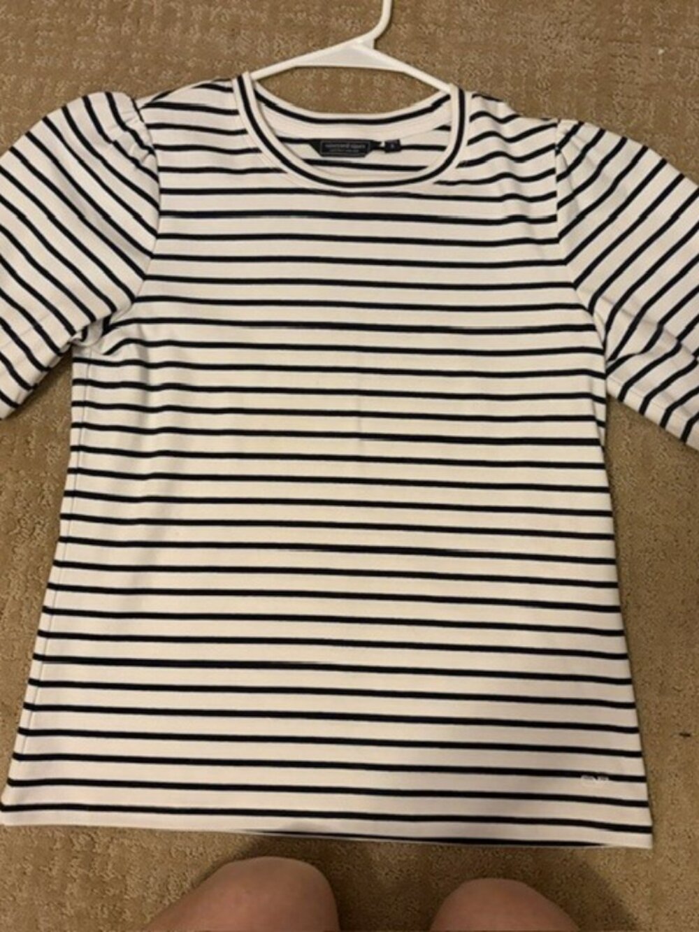 Vineyard Vines SS Navy and White Stripe Tee
